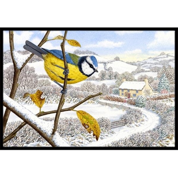 Carolines Treasures ASA2188JMAT Winter Eurasian Blue Tit Indoor or Outdoor Mat; 24 x 36 ASA2188JMAT - main